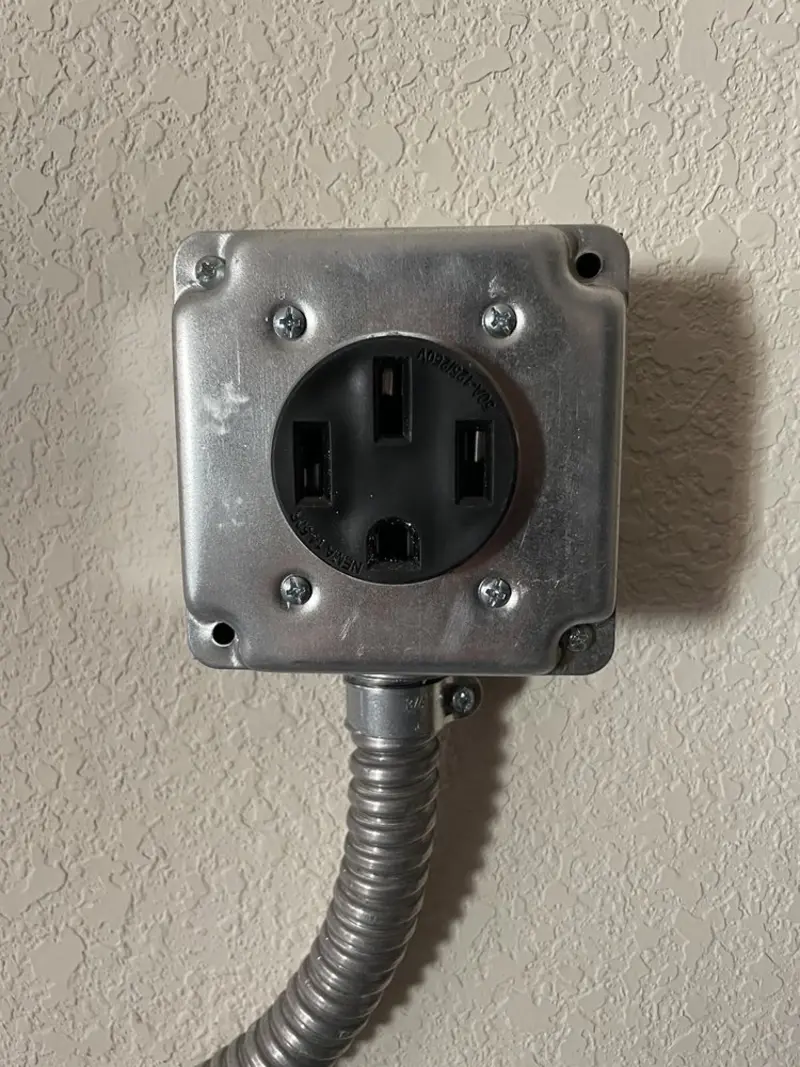 NEMA 14-50 outlet installed for Electrical Panel Upgrade in Highlands Ranch